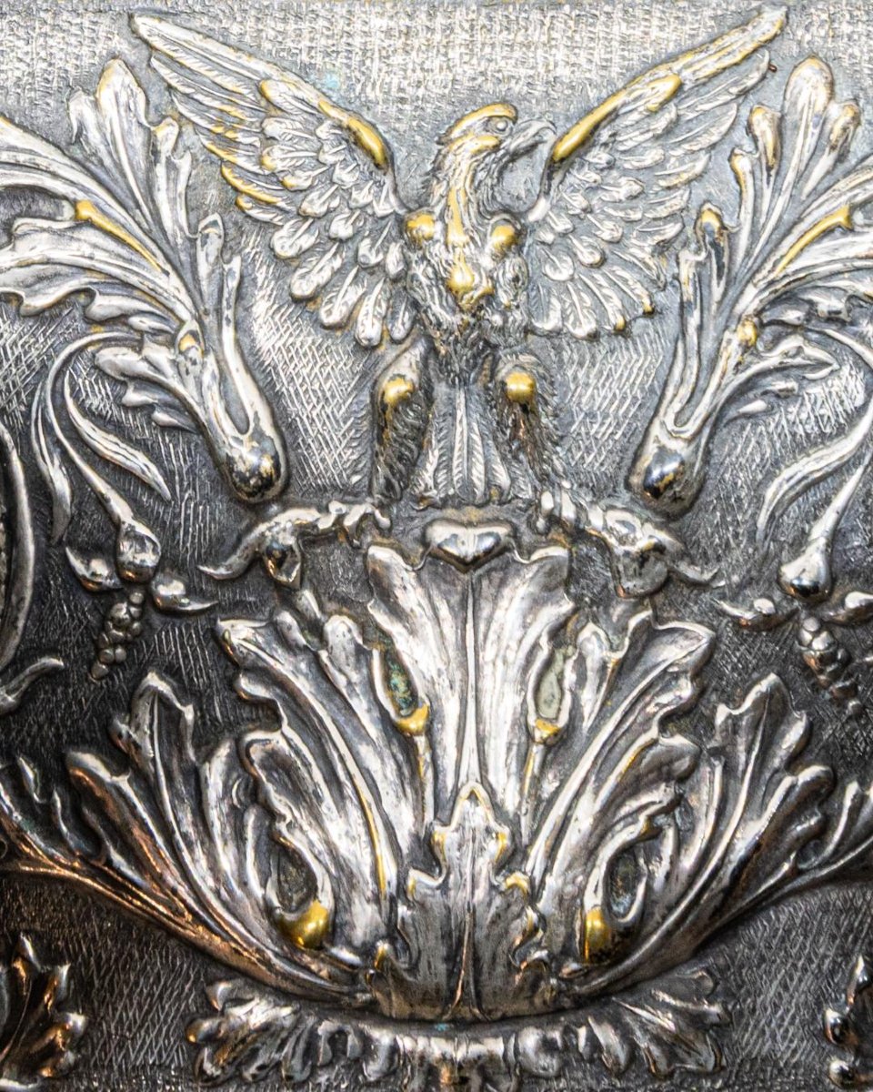 Calamaio In Metallo Argentato  - XIX Secolo -photo-3